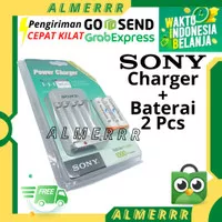 Charger baterai AA AAA/ Alat Cas Batre AA AAA/ Sony Charger + 2 Batre