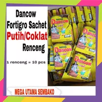 Susu Dancow fortigro sachet renceng putih / coklat 39gr x 10 sachet - fullcream