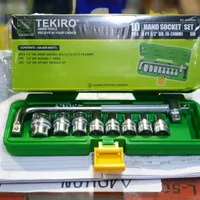 KUNCI SOK SET TEKIRO 10 PCS 8-24 BOX PLASTIK / 10PCS 8MM - 24MM SOCKET