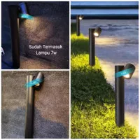 Lampu Taman Tiang Outdoor LED MR 16 7w Minimalis Hias Sorot Adjustable
