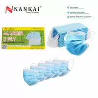 Masker Nankai 3 Ply isi 50 Pc atau Masker Wajah