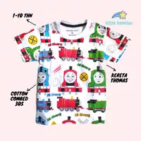 Kaos Baju Anak Balita Karakter Thomas Fullprint Cotton Combed 30s