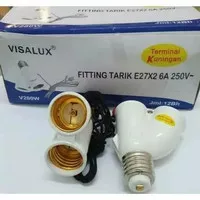 FITTING GANTUNG SAKLAR TARIK 2 LAMPU