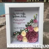 bunga bingkai besar/frame 3D/buket bunga/bouquet/pop up 25 x 30 cm