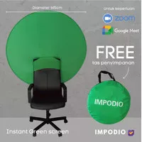 Instan Greenscreen IMPODIO Big size 145cm portable di kursi foldable