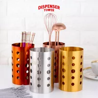 tempat penyimpanan tabung sendok sumpit / chopsticks tube drain rack