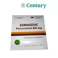 SUMAGESIC 1 STRIP 4 TABLET / PARACETAMOL 600MG / PANAS DEMAM