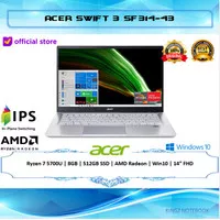 Laptop Acer Swift 3 SF314-43 AMD Ryzen 7-5700U 8GB 512GB 14" FHD IPS