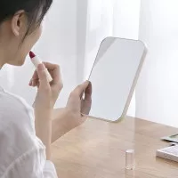 Kaca Cermin Make Up Makeup Lipat Persegi Portable Beauty Mirror Rias