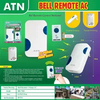 Bel Pintu Rumah Wireless Door Bell Tanpa Kabel AC Listrik 1 Tombol ATN