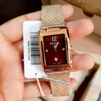 JAM TANGAN WANITA BONIA BNB10648-2565 ROSEGOLD RED ORIGINAL BERGARANSI