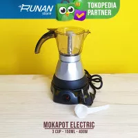 Mokapot Elektrik 3 Cup - Moka Pot Listrik 150ml Mokapot Coffee Maker