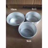 Loyang bulat press mini ukuran 8, 9 dan 10 cm tinggi 4 cm