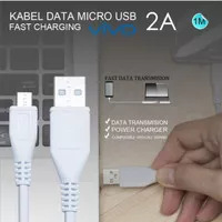 Kabel Data Charger Vivo Fast Charging Micro USB Original - Putih