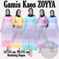 Gamis kaos ZOYYA / gamis menyusui / gamis hamil / daster pelangi murah