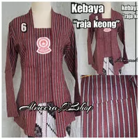 kebaya lurik warna merah maroon raja keong