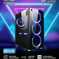 Varro Prime Nuclear C300 - Tempered Glass Gaming Case 3 Fan Blue Led