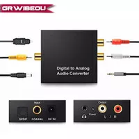 Konverter/ Pengubah Audio Digital Toslink ke 3.5mm AUX + RCA R/L