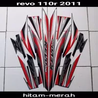 Striping sticker lis honda revo absolute cw 2011 hitam merah