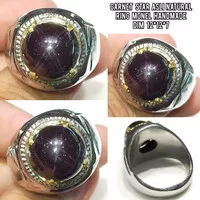 CINCIN BATU PERMATA GARNET STAR TAJAM DIJAMIN ASLI NATURAL 02