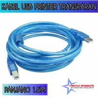 kabel USB printer 1 5m 3m 5m 10m Transparan Kabel Printer Usb Bergaran