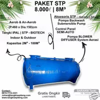PAKET Tangki STP BIOFILTER - 8000 Liter / 8M3 BIOTECH, BIO SEPTIC