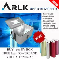 UV sterilizer box ARLK Promo Free PowerBank Yoobao 5200mAh