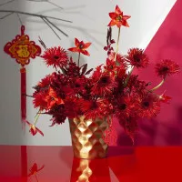 Vas Bunga Tembaga Emas Pot Bunga Besi Emas Flower Vase Vas Meja Kecil