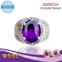 Cincin Batu Permata Kecubung Amethyst Cutting Bawah