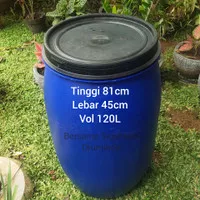 ember besar 120L/tong air/gentong air/drum plastik HDPE TAHAN BANTING