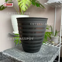 Pot bunga tanaman tawon hitam tinggi 21cm - TP121B