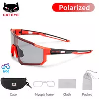 CATEYE Original Cycling Glasses Kacamata Sepeda Polarized Red Bk 1776