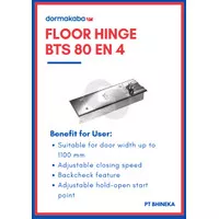 Dorma Floor Hinge BTS 80 EN 4 Hold Open dormakaba BTS80 EN4 HO