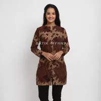 BATIK MYRNA - Dress Tunik Batik Perempuan Motif Padi Fitri