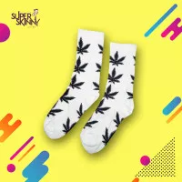 Kaos kaki motif Marijuana Hitam skate Pria Wanita Premium Terbaru