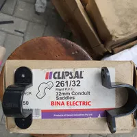 Klem Clipsal 32mm Hitam / Klem Clipsal PVC 32 mm / Clamp Clipsal Pipa