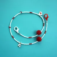 Tali Masker Kalung / Tali Kacamata Handmade Merah Putih