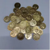 uang logam koin coin kuningan 500 rupiah melati besar th 1991 91