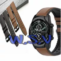 Strap Kulit Leather Ticwatch Pro 3 Tali Jam Smartwatch Kulit Silicone