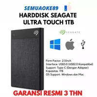 Hard disk external Seagate Ultra Touch 1TB Tipe C HDD PC Mac