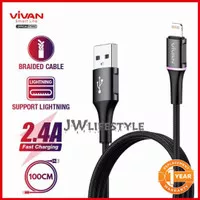 VIVAN - ORIGINAL Kabel Data iPhone 2.4A Fast Charging Charger- BTK-L