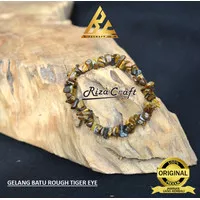 Gelang Batu Rough Tiger Eye Mata Harimau Asli Alam Kualitas Terbaik