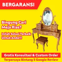 Meja Rias Ukir Kartini Kayu Jati Jepara Custom By Ibu Tya Malang