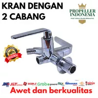 Kran Double Kran Shower Kamar Mandi Keran Double Cabang 1/2"
