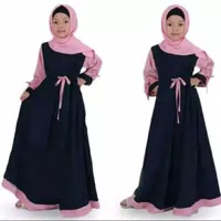 Renata kids/Baju muslim anak/gamis anak perempuan tanpa kerudung - Hijau, 2th