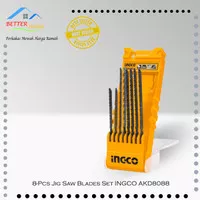 Mata Jigsaw Aluminium/Kayu/Besi 8-Pcs Jig Saw Blades Set INGCO AKD8088