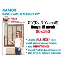 KAMUX DIY 80x160 (ALL SIZE) Kawat Nyamuk Magnet Kasa Jendela Tirai