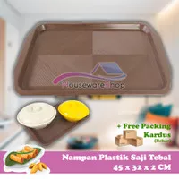 Baki Food Court Plastik / Fast Food Tray / Nampan Kuliner Segi - 45 CM