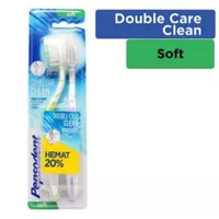 SIKAT GIGI PEPSODENT DOUBLE CARE CLEAN TOOTHBRUSH SET ISI 2 SOFT HALUS