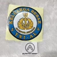 Stiker TNI Angkatan laut AL FATIH ARMY biru bulat Timbul motor 5x7 cm